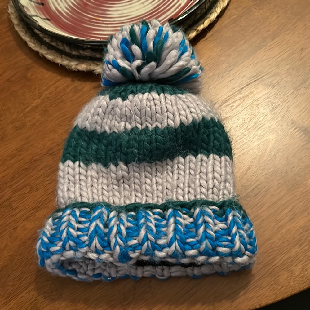 Large winter Beanie with Pom-Poms